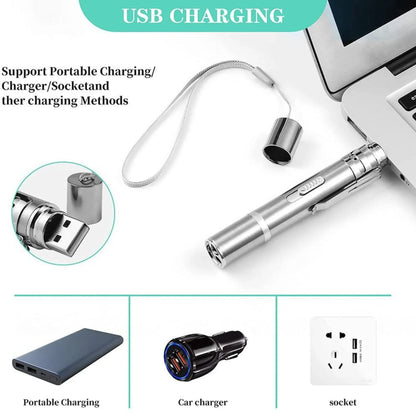 Purely Pawsome™ Rechargeable Pet Laser Pointer - LED Light 5 Switchable Patterns for Cats & Dogs