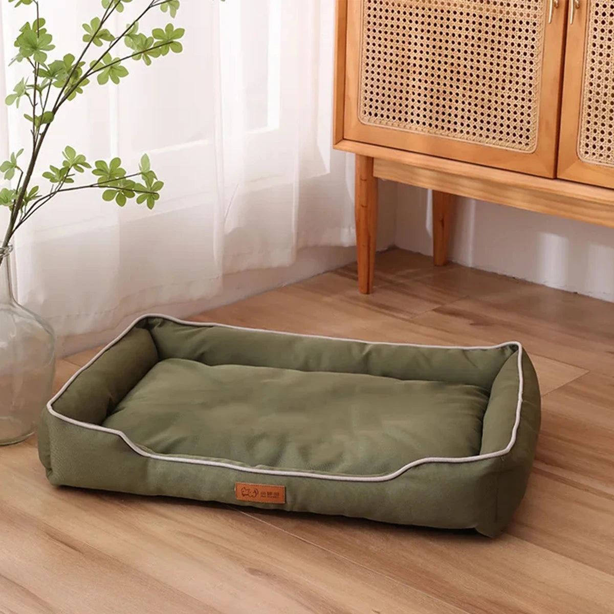 Purely Pawsome™ Four Season Square Dog Bed - Bite-Resistant Waterproof Mattress for Large Dogs
