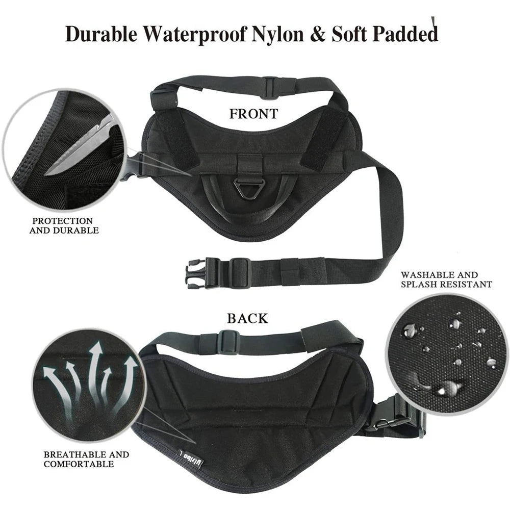 Purely Pawsome™ Tactical Dog Vest - Training Military Patrol Service Dog Harness with Handle