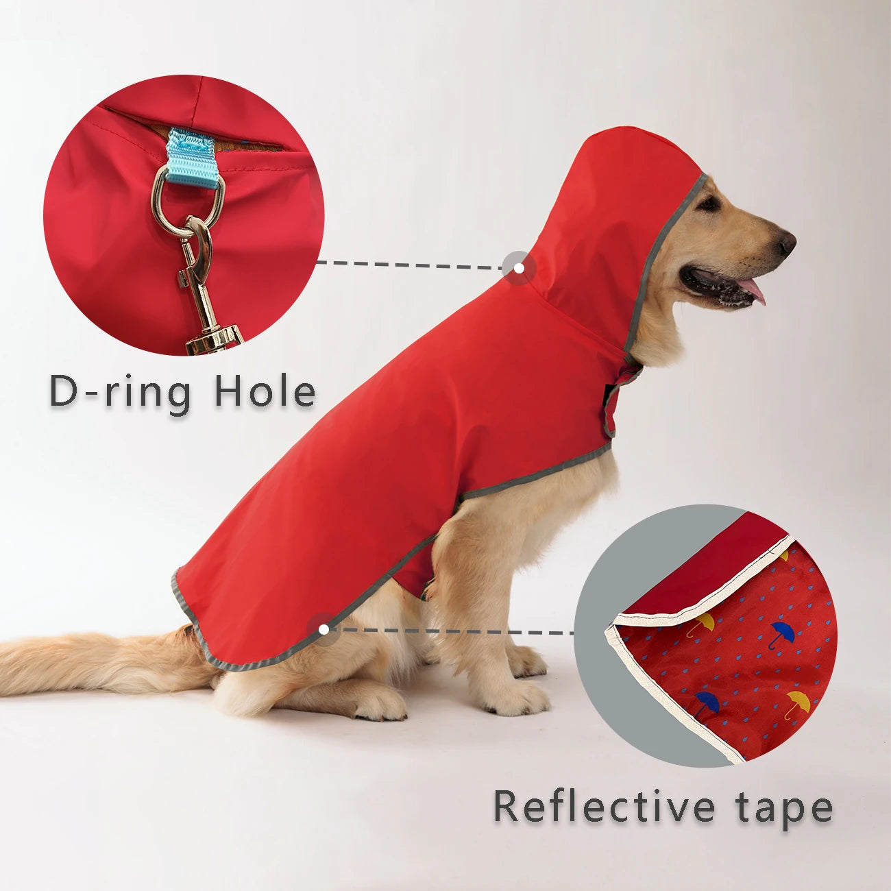 Purely Pawsome™ Waterproof Double-Layer Dog Raincoat - Bright Yellow Reflective Puppy Rain Jacket for Small & Medium Dogs