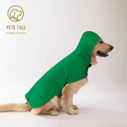 Purely Pawsome™ Waterproof Double-Layer Dog Raincoat - Bright Yellow Reflective Puppy Rain Jacket for Small & Medium Dogs