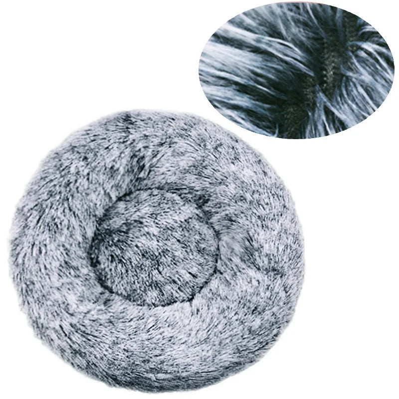 Purely Pawsome™ Round Pet Bed - Super Soft Plush Dog House for Large Dogs (40-90cm, 6 Sizes)