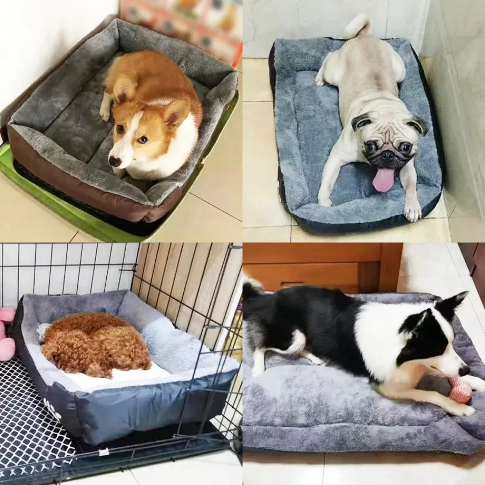 Purely Pawsome™ Soft Square Large Dog Sofa - Elastic Cushion Winter Warm Kennel