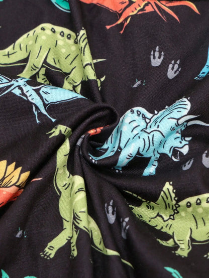 Purely Pawsome™ Small Dog Pajamas - Cute Dinosaur Print Stretchy Summer Onesie