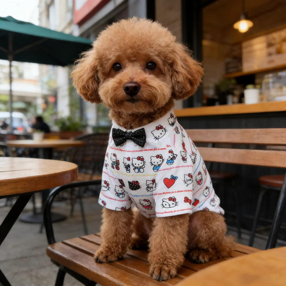 Purely Pawsome™ Fashionable Sanrio Pet T-Shirt - Soft Printed Sleeveless Top