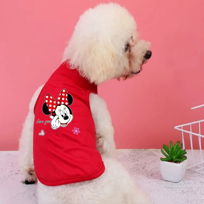 Purely Pawsome™ Playful Minnie Print Pet Vest - Soft & Breathable Summer T-Shirt