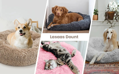 Purely Pawsome™ Round Pet Bed - Super Soft Plush Dog House for Large Dogs (40-90cm, 6 Sizes)