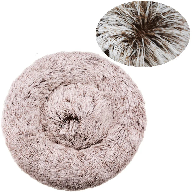 Purely Pawsome™ Round Pet Bed - Super Soft Plush Dog House for Large Dogs (40-90cm, 6 Sizes)