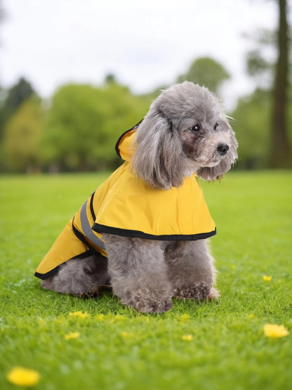 Purely Pawsome™ Waterproof Reflective Dog Raincoat - Full-Cover 4-Leg Protection for Small Dogs