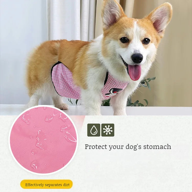 Purely Pawsome™ Dog Belly Cover - Breathable Anti-Dirty Waterproof Belly Band Apron