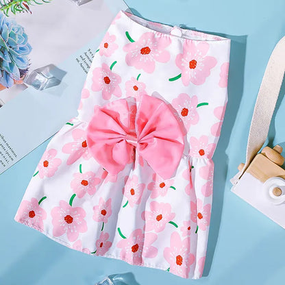 Purely Pawsome™ Adorable Dog Princess Dress - Cute Bow & Lace Summer Outfit