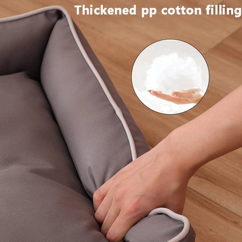 Purely Pawsome™ Four Season Square Dog Bed - Bite-Resistant Waterproof Mattress for Large Dogs