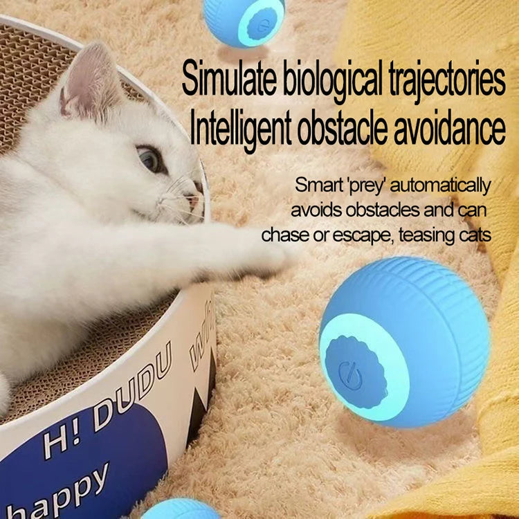 Purely Pawsome™ Interactive Cat Ball - Automatic Indoor Rolling Cat Toy Electric Smart Ball