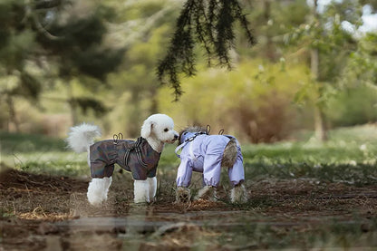 Purely Pawsome™ Dog Raincoat with Harness - Waterproof 4-Leg Rain Jacket for Small Dogs