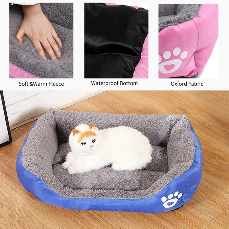 Purely Pawsome™ Soft Square Large Dog Sofa - Elastic Cushion Winter Warm Kennel