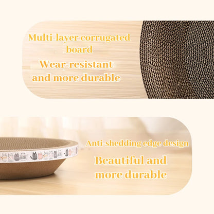 Corrugated Cat Scratching Post with Catnip Wear-resistant and Scratch-resistant Cat Bed Scratcher Sofa Protector Cats Furniture