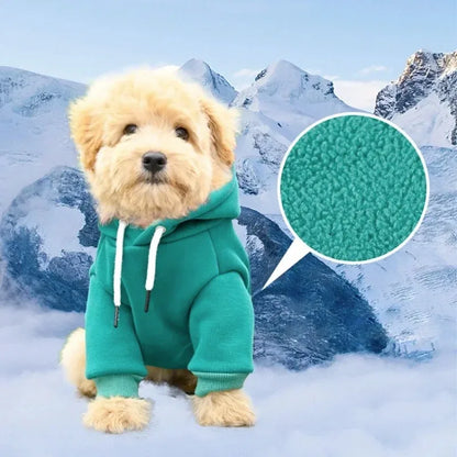 Purely Pawsome™ Warm Fleece Dog Hoodie - Outdoor Vest for Small & Medium Dogs