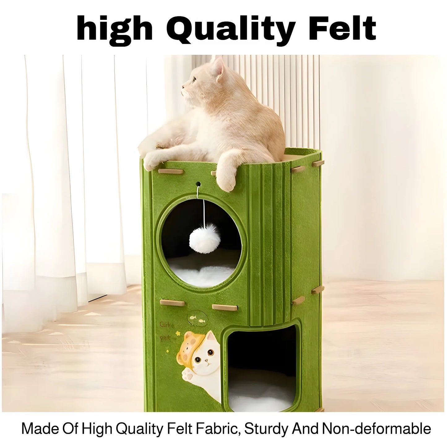 Multi-Layer Cat Nest Cat Climbing Frame Integrated Closed Security Cat Sleeping Nest Scratch-Resistant Wear-Resistant Four-Seas