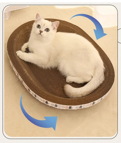 Corrugated Cat Scratching Post with Catnip Wear-resistant and Scratch-resistant Cat Bed Scratcher Sofa Protector Cats Furniture