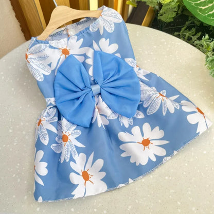 Purely Pawsome™ Adorable Dog Princess Dress - Cute Bow & Lace Summer Outfit