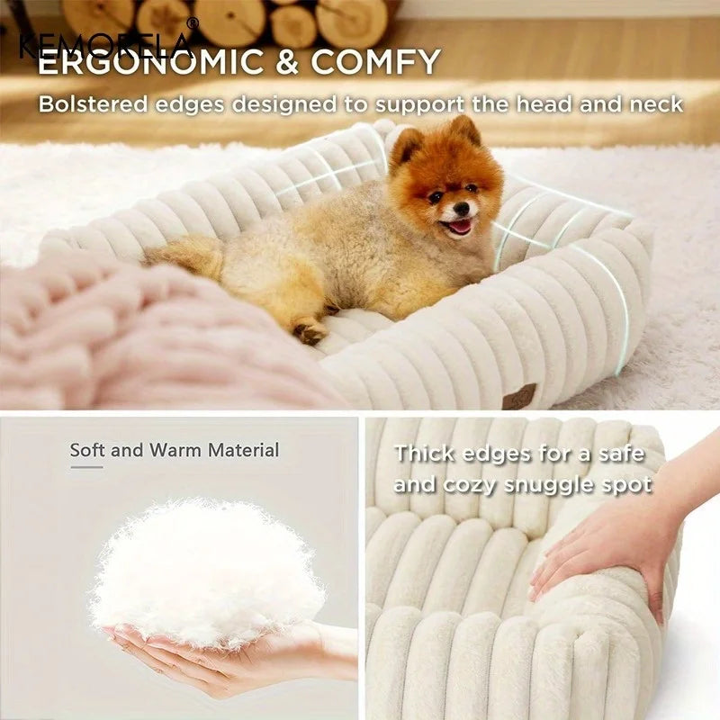 Purely Pawsome™ Orthopedic Plush Dog Bed - High Resilience Support Mattress for Medium & Large Dogs