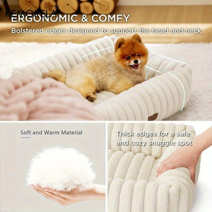 Purely Pawsome™ Orthopedic Plush Dog Bed - High Resilience Support Mattress for Medium & Large Dogs