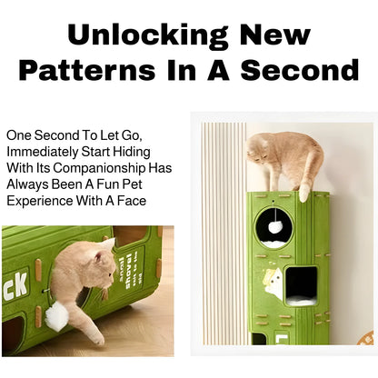 Multi-Layer Cat Nest Cat Climbing Frame Integrated Closed Security Cat Sleeping Nest Scratch-Resistant Wear-Resistant Four-Seas