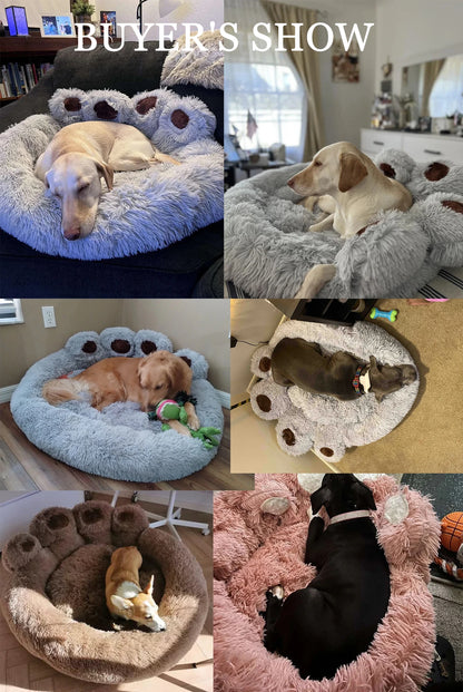 Purely Pawsome™ Fluffy Winter Dog Bed - Plush Kennel Sofa Basket for Large Dogs
