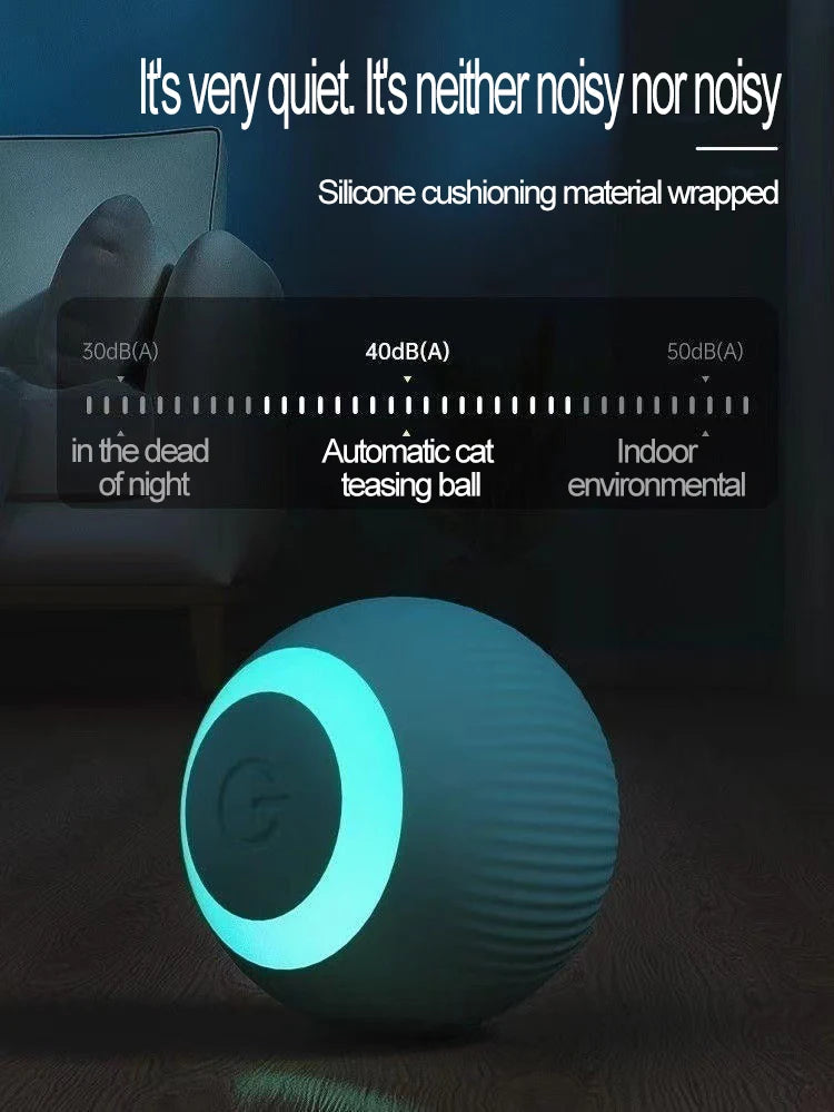 Purely Pawsome™ Interactive Cat Ball - Automatic Indoor Rolling Cat Toy Electric Smart Ball