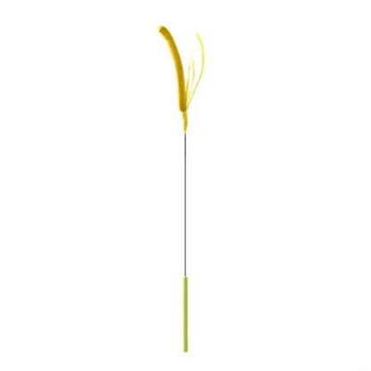 Purely Pawsome™ Cat Teasing Feather Pole - Dog Tail Grass Wire Cat Toys Flexible Durable