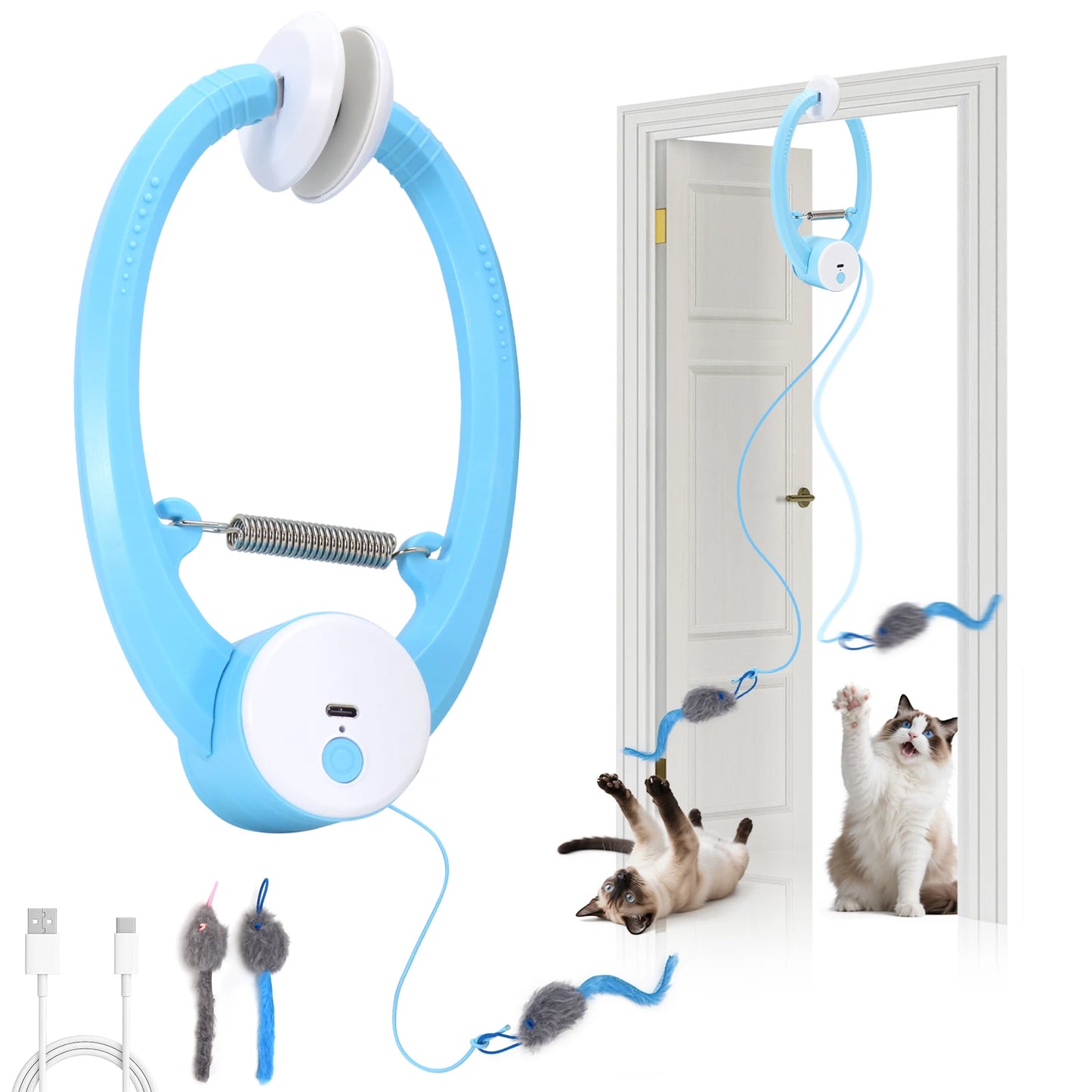 Purely Pawsome™ Electric Butterfly Cat Toy - USB Rechargeable Fluttering Feather Wand for Indoor Enrichment