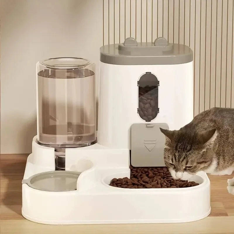 Purely Pawsome™ Automatic Pet Feeder & Waterer Set - Leak-Proof Gravity Design