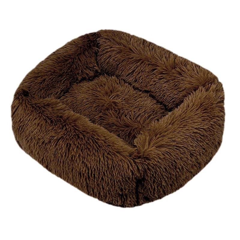 Purely Pawsome™ Rectangle Plush Dog Bed - Winter Warm Mat for Small, Medium & Big Pets
