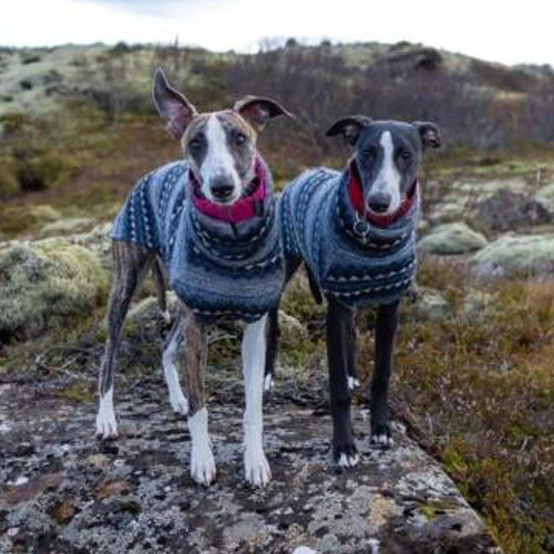 Purely Pawsome™ Winter Fleece Turtleneck Vest - Bohemia Style for Whippets & Italian Greyhounds
