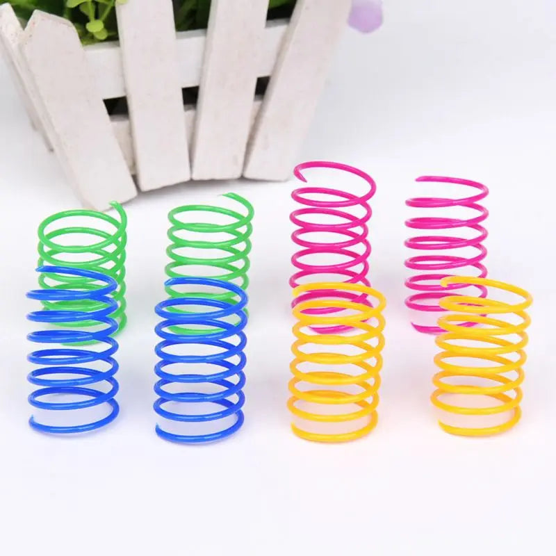 Purely Pawsome™ Cat Spring Toys - 4pcs Wide Durable Heavy Gauge Colorful Coil Springs