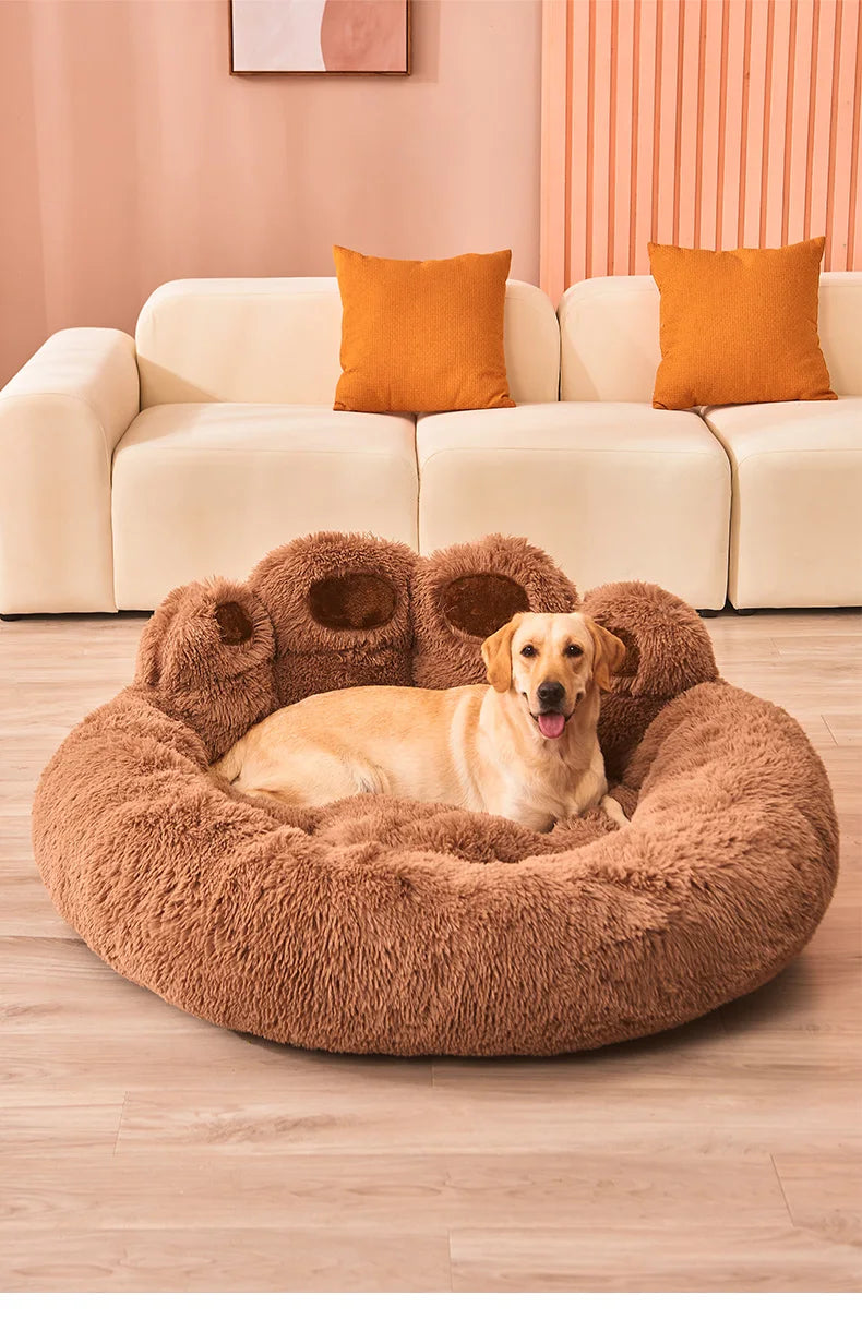 Purely Pawsome™ Fluffy Winter Dog Bed - Plush Kennel Sofa Basket for Large Dogs