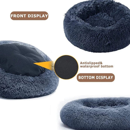 Purely Pawsome™ Round Pet Bed - Super Soft Plush Dog House for Large Dogs (40-90cm, 6 Sizes)