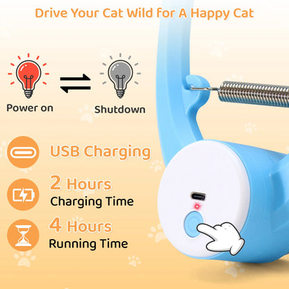 Purely Pawsome™ Electric Butterfly Cat Toy - USB Rechargeable Fluttering Feather Wand for Indoor Enrichment