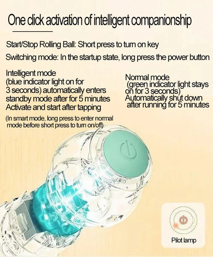 Purely Pawsome™ Interactive Cat Ball - Automatic Indoor Rolling Cat Toy Electric Smart Ball