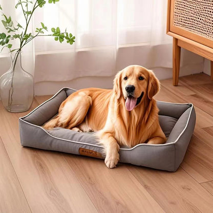 Purely Pawsome™ Four Season Square Dog Bed - Bite-Resistant Waterproof Mattress for Large Dogs