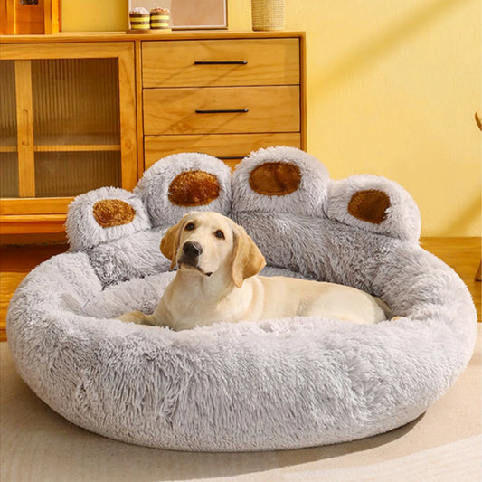 Purely Pawsome™ Fluffy Winter Dog Bed - Plush Kennel Sofa Basket for Large Dogs
