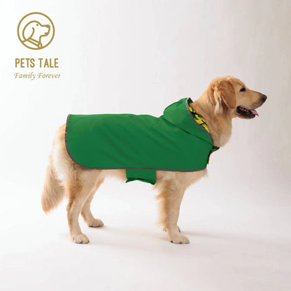 Purely Pawsome™ Waterproof Double-Layer Dog Raincoat - Bright Yellow Reflective Puppy Rain Jacket for Small & Medium Dogs