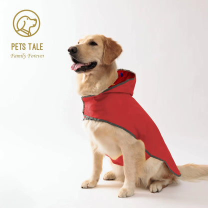 Purely Pawsome™ Waterproof Double-Layer Dog Raincoat - Bright Yellow Reflective Puppy Rain Jacket for Small & Medium Dogs