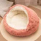 Purely Pawsome™ 2-in-1 Soft Plush Pet Bed - 50CM Round Cat Bed with Removable Cover
