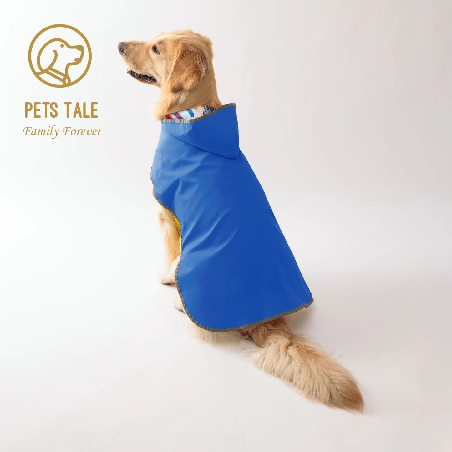 Purely Pawsome™ Waterproof Double-Layer Dog Raincoat - Bright Yellow Reflective Puppy Rain Jacket for Small & Medium Dogs