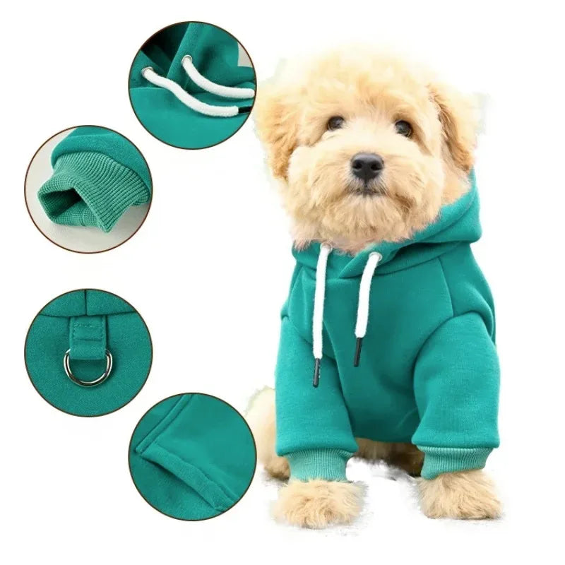 Purely Pawsome™ Warm Fleece Dog Hoodie - Outdoor Vest for Small & Medium Dogs