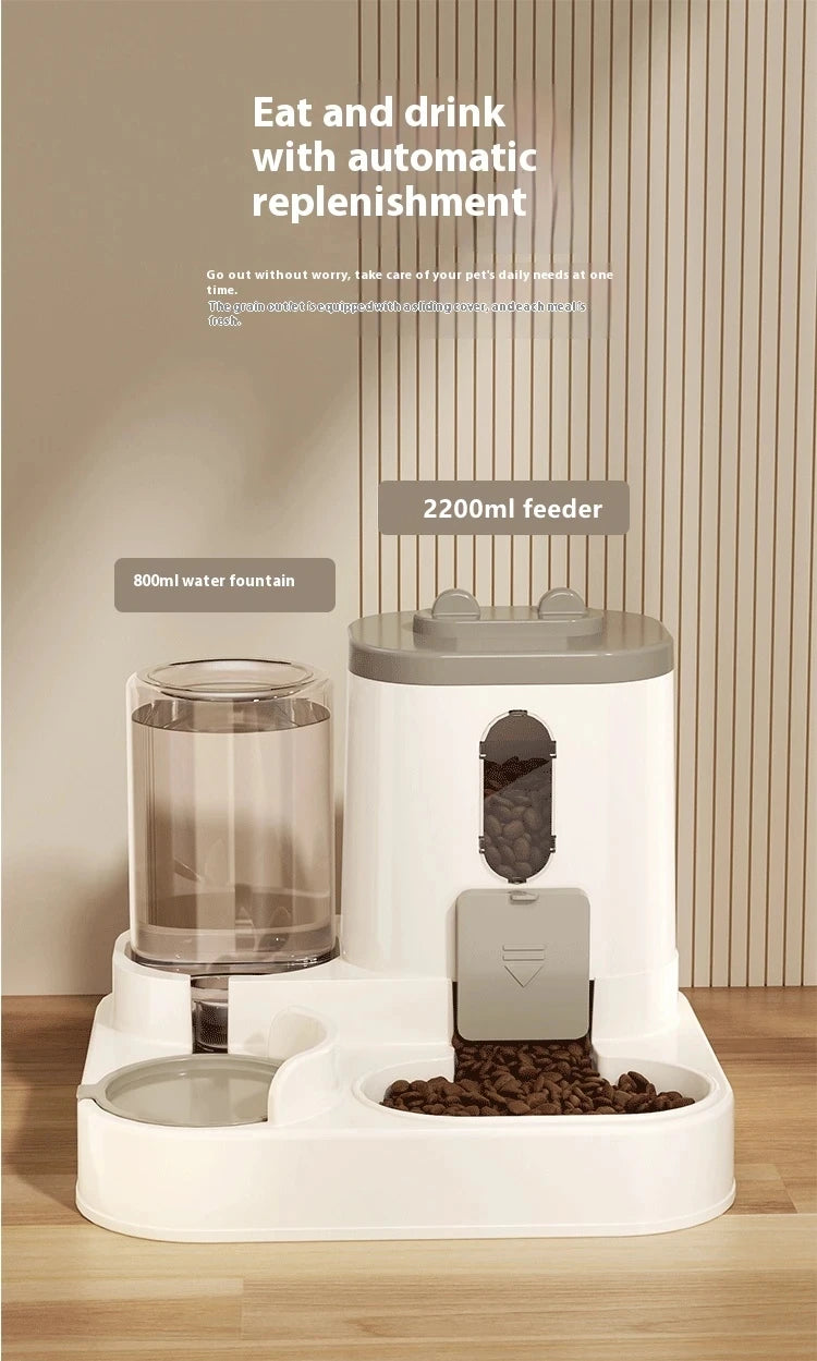 Purely Pawsome™ Automatic Pet Feeder & Waterer Set - Leak-Proof Gravity Design