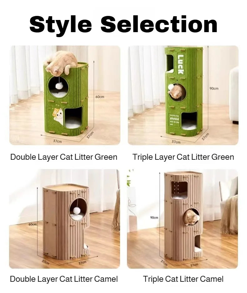 Multi-Layer Cat Nest Cat Climbing Frame Integrated Closed Security Cat Sleeping Nest Scratch-Resistant Wear-Resistant Four-Seas