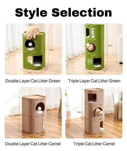 Multi-Layer Cat Nest Cat Climbing Frame Integrated Closed Security Cat Sleeping Nest Scratch-Resistant Wear-Resistant Four-Seas