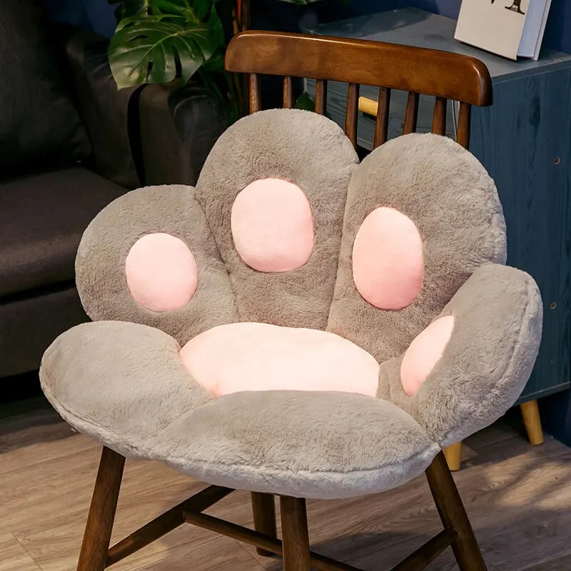 Purely Pawsome™ Kawaii Cat Paw Plush Cushion - 70x60cm Soft Stuffed Floor Chair Sofa Pad